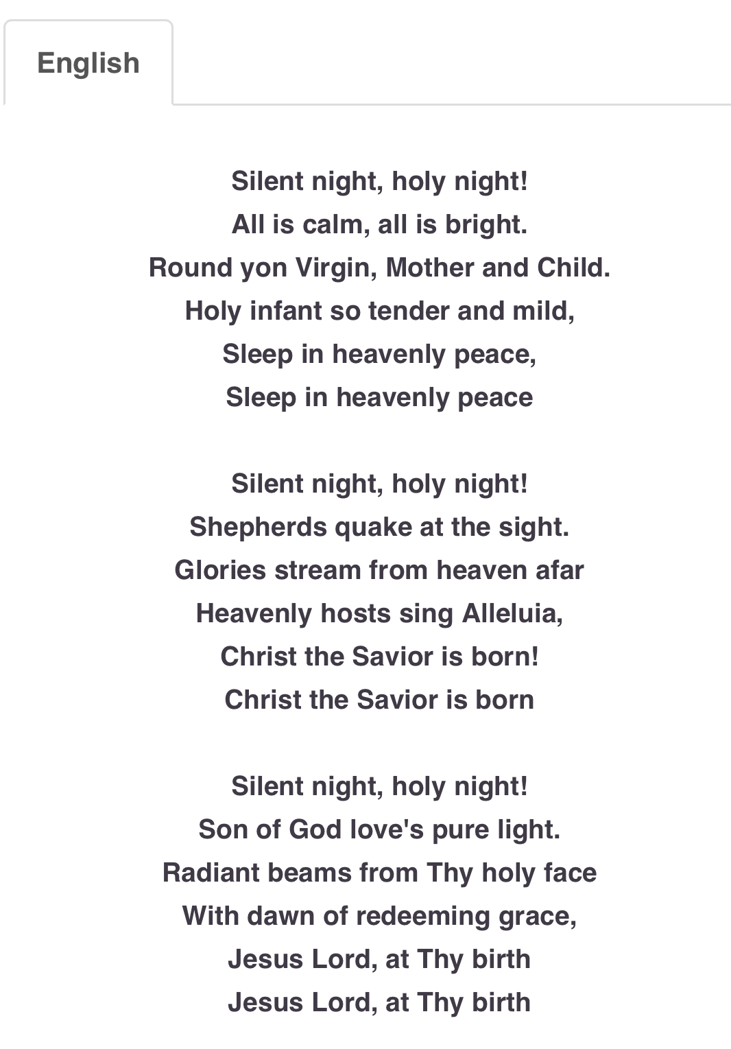 Silent night holy night