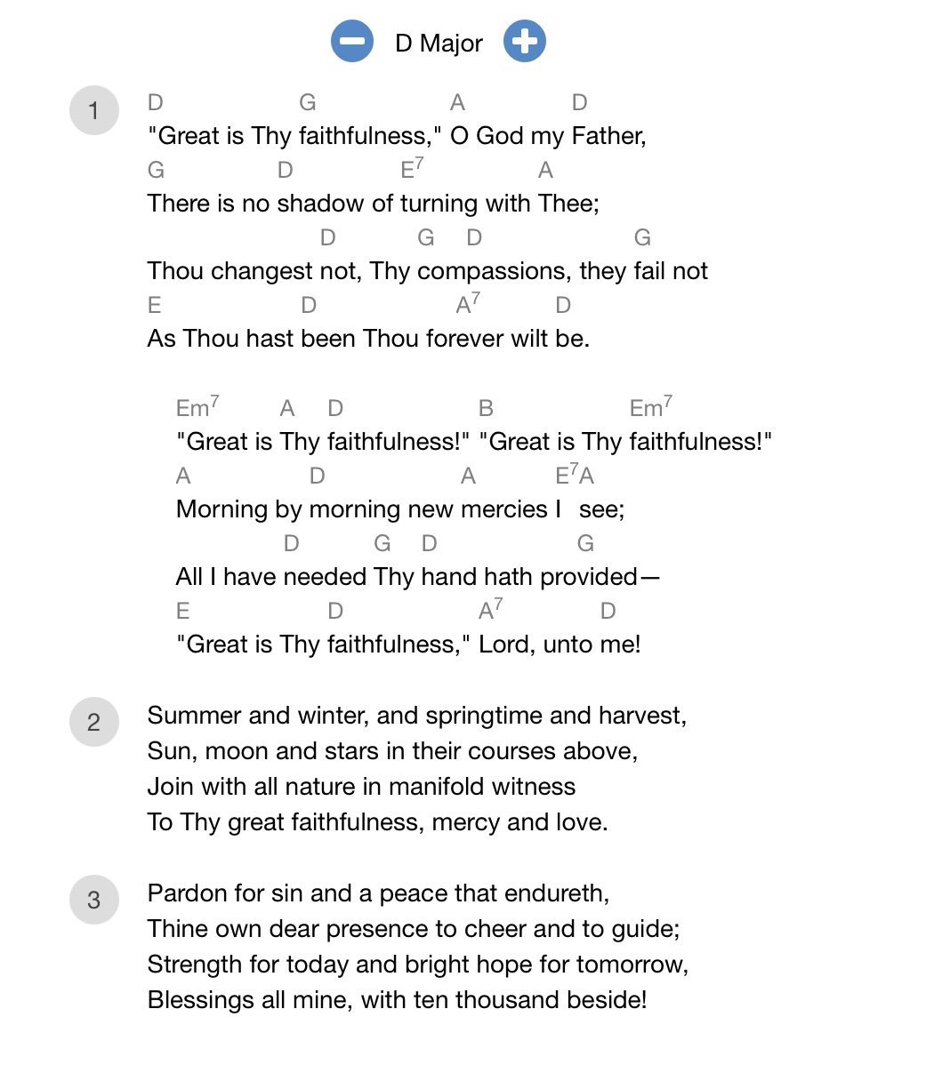 Great is thy faithfulness