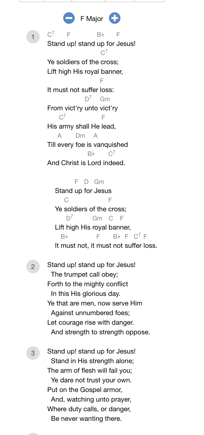 Stand up stand up for Jesus