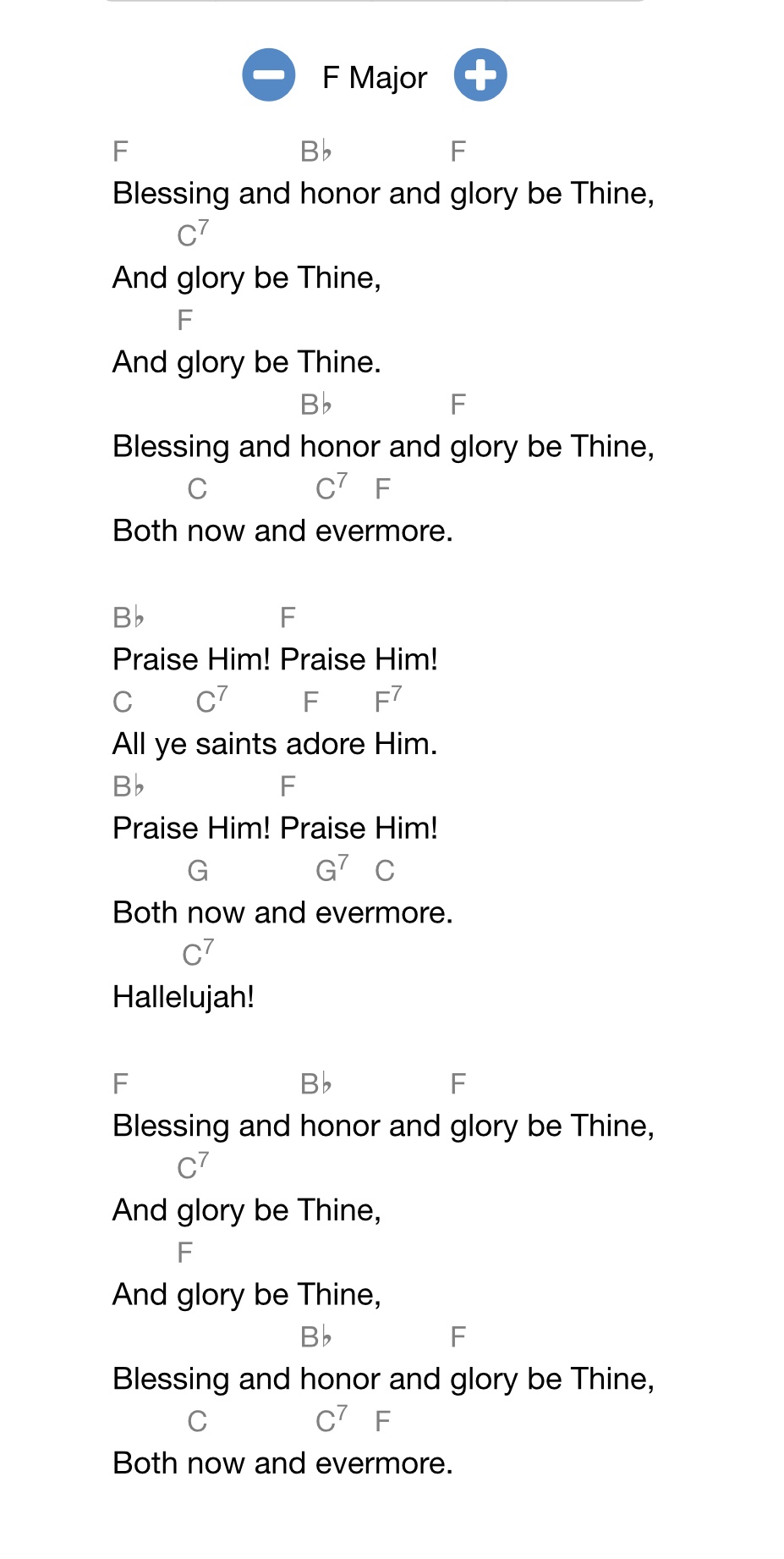 Blessing and honour and glory