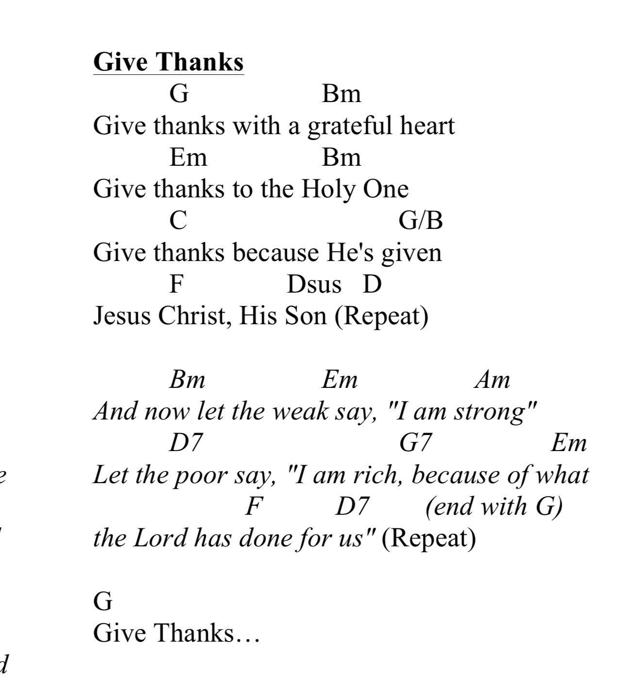 Give thanks with a grateful